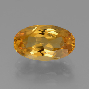 Medium Orange Citrin Edelstein - 3.2ct Oval facettiert (ID: 453637)