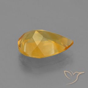 Citrine Gemstone in 12.4 x 8.8 mm Size for Sale, Citrine Stone in Medium-Light Orange-Gold Color