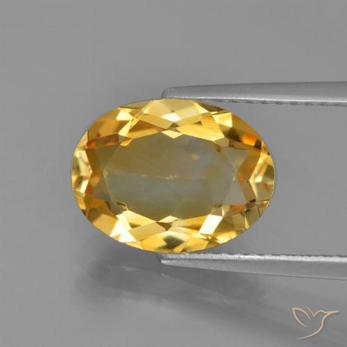 2.92ct Natural Dark Golden Citrine, Oval, VVS-VS