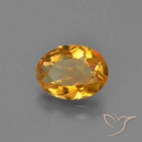 1.89 ct Golden Citrine Stone, Natural Citrine in Oval Facet Shape for Sale