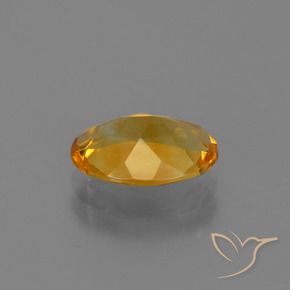 Citrine Gemstone in 10.2 x 7.6 mm Size for Sale, Citrine Stone in Deep Orange-Gold Color