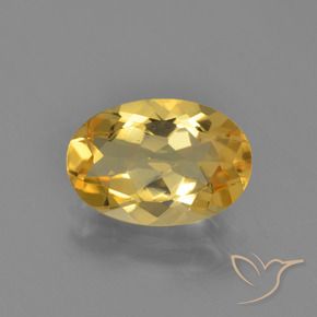 2.55 ct Golden Citrine Stone, Natural Citrine in Oval Facet Shape for Sale