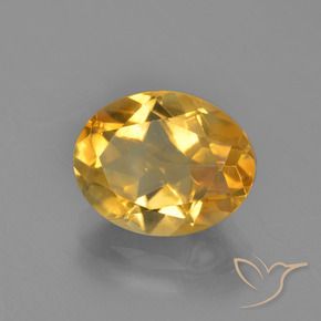 3.54 ct Golden Citrine Stone, Natural Citrine in Oval Facet Shape for Sale