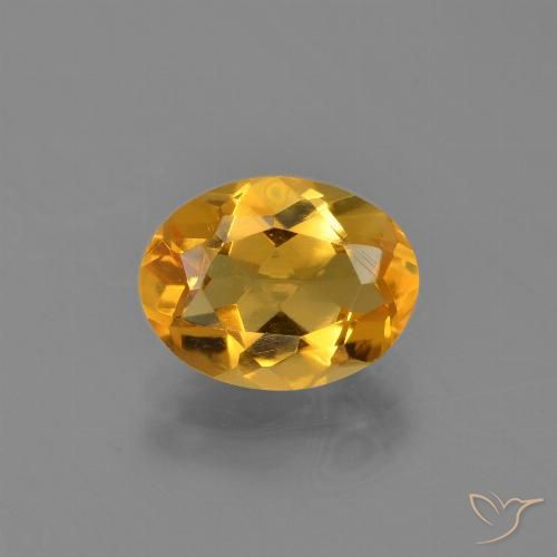 2.11ct Natural Deep Orange-Gold Citrine, Oval, VVS-VS