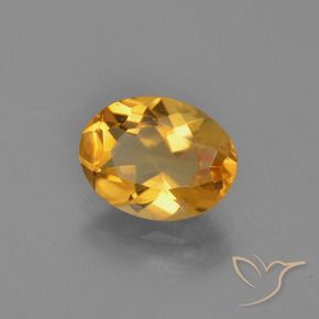 2.11 ct Golden Citrine Stone, Natural Citrine in Oval Facet Shape for Sale