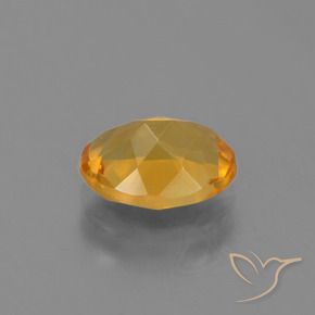 Citrine Gemstone in 9.8 x 7.5 mm Size for Sale, Citrine Stone in Deep Orange-Gold Color