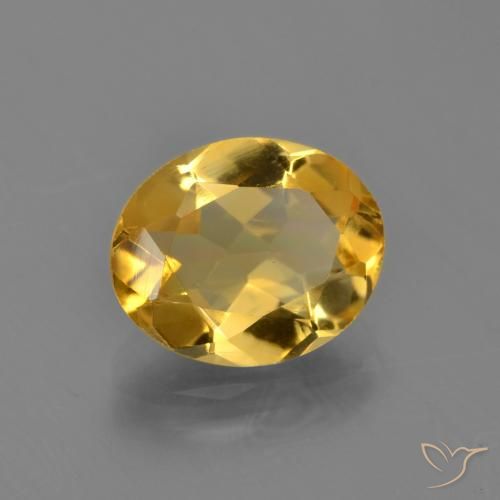 2.76 ct Golden Citrine Stone, Natural Citrine in Oval Facet Shape for Sale