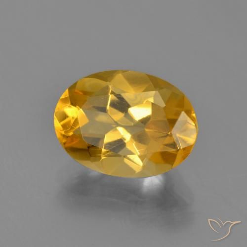 3.05 ct Golden Citrine Stone, Natural Citrine in Oval Facet Shape for Sale