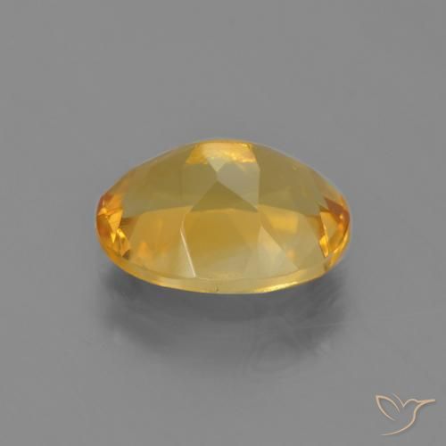 Citrine Gemstone in 11.3 x 8.3 mm Size for Sale, Citrine Stone in Dark Golden Color