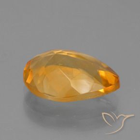 Citrine Gemstone in 11.9 x 8.9 mm Size for Sale, Citrine Stone in Dark Orange Color