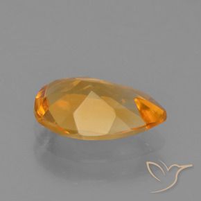 Citrine Gemstone in 10 x 7 mm (calibrated) Size for Sale, Citrine Stone in Dark Orange-Gold Color