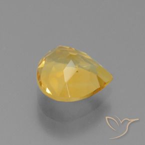 Citrine Gemstone in 9.5 x 9.3 mm Size for Sale, Citrine Stone in Medium-Dark Golden Color
