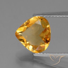 2.16 ct Golden Citrine Stone, Natural Citrine in Pear Facet Shape for Sale
