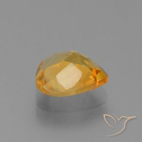 Citrine Gemstone in 9.3 x 9.4 mm Size for Sale, Citrine Stone in Dark Orange-Gold Color
