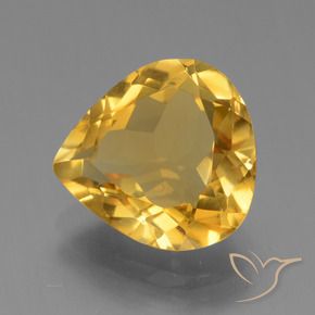 4.02 ct Golden Citrine Stone, Natural Citrine in Pear Facet Shape for Sale