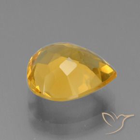 Citrine Gemstone in 11.5 x 10.8 mm Size for Sale, Citrine Stone in Bright Gold Color