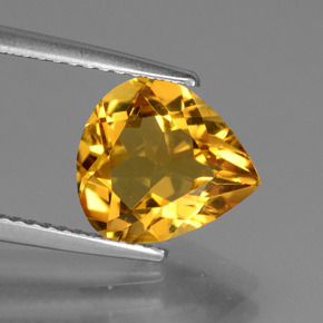 Deep Gold Цитрин Камень - 2.5ct Фасетная Груша (ID: 453671)