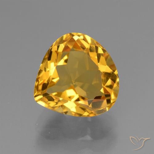 3.27ct Natural Dark Golden Citrine, Pear Shape, VVS-VS