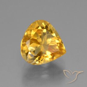 2.83 ct Golden Citrine Stone, Natural Citrine in Pear Facet Shape for Sale