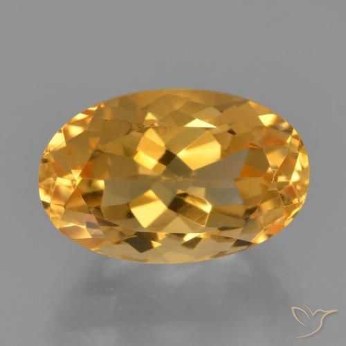 3.72ct Natural Deep Orange-Gold Citrine, Oval, VVS-VS