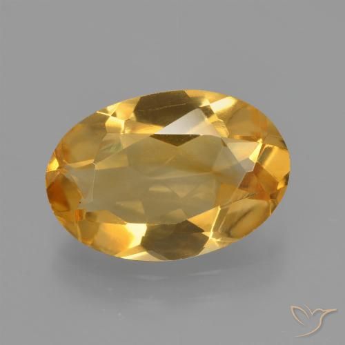 2.43ct Natural Deep Golden Orange Citrine, Oval, VVS-VS