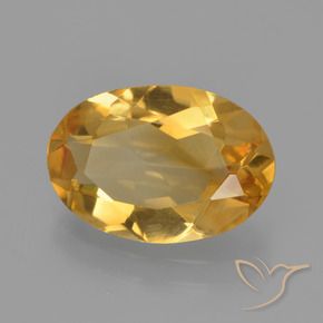 2.43 ct Golden Citrine Stone, Natural Citrine in Oval Facet Shape for Sale
