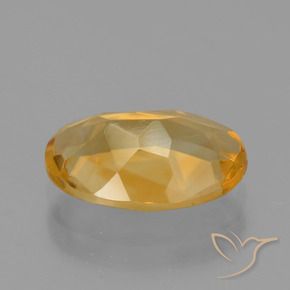 Citrine Gemstone in 11.4 x 7.9 mm Size for Sale, Citrine Stone in Deep Golden Orange Color