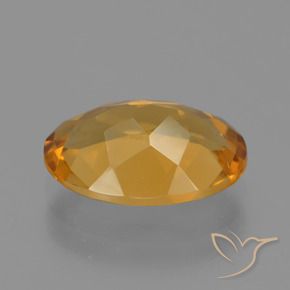 Citrine Gemstone in 11.4 x 7.9 mm Size for Sale, Citrine Stone in Orange-Gold Color