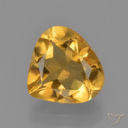 1.80ct Natural Deep Golden Orange Citrine, Pear Shape, VVS-VS