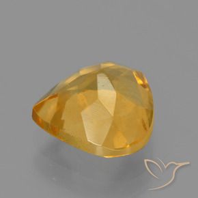 Citrine Gemstone in 8.3 x 8.8 mm Size for Sale, Citrine Stone in Deep Golden Orange Color