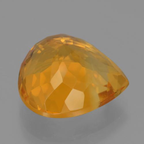 Citrine Gemstone in 14 x 14 mm (calibrated) Size for Sale, Citrine Stone in Dark Orange-Gold Color