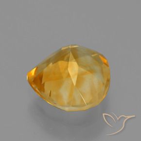 Citrine Gemstone in 7.5 x 8.1 mm Size for Sale, Citrine Stone in Orange-Gold Color