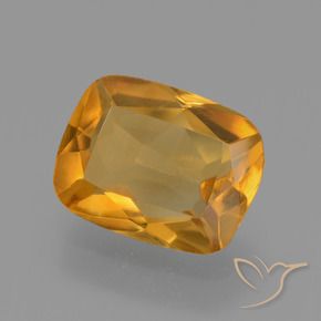 2.27 ct Golden Citrine Stone, Natural Citrine in Cushion-Cut Shape for Sale