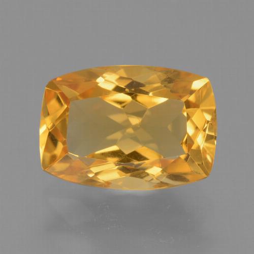 2.81 ct Golden Citrine Gemstone, Citrine Gem in Cushion-Cut Shape for Sale.