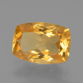 2.81 ct Golden Citrine Stone, Natural Citrine in Cushion-Cut Shape for Sale