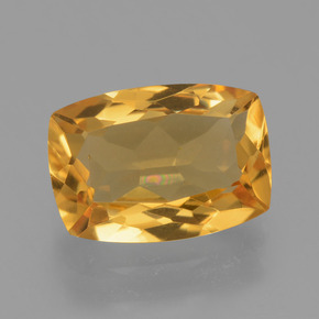 Medium-Light Orange-Gold Citrin Edelstein - 2.4ct Kissenschliff (ID: 453719)