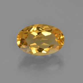 2.61 ct Gold Citrine Gemstone, Citrine Gem in Oval Facet Shape for Sale.