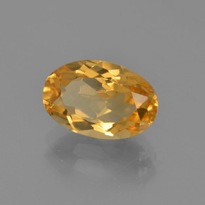 2.61 ct Gold Citrine Stone, Natural Citrine in Oval Facet Shape for Sale