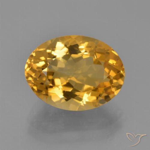 4.75ct Natural Medium-Light Orange-Gold Citrine, Oval, VVS-VS
