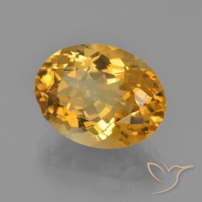 4.75 ct Golden Citrine Stone, Natural Citrine in Oval Facet Shape for Sale