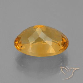 Citrine Gemstone in 12.7 x 9.5 mm Size for Sale, Citrine Stone in Medium-Light Orange-Gold Color