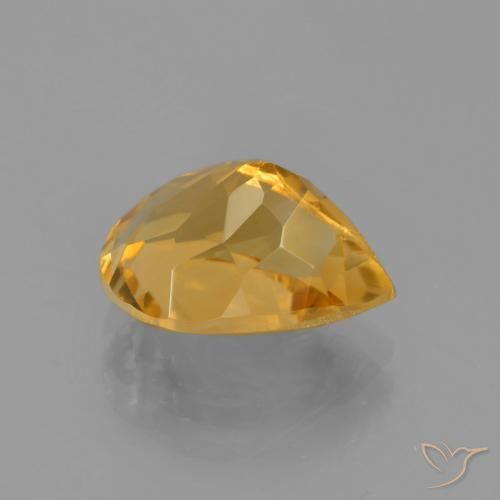 Citrine Gemstone in 11.8 x 9 mm Size for Sale, Citrine Stone in Dark Golden Color