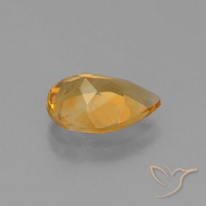 Citrine Gemstone in 11 x 8 mm Size for Sale, Citrine Stone in Deep Orange-Gold Color