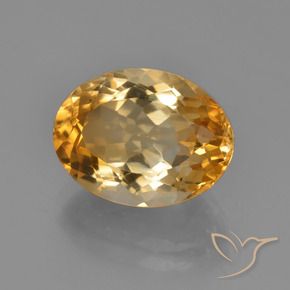 5.69 ct Golden Citrine Stone, Natural Citrine in Oval Facet Shape for Sale