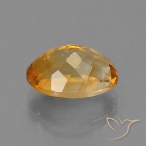 Citrine Gemstone in 13.2 x 9.9 mm Size for Sale, Citrine Stone in Medium-Dark Golden Color
