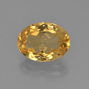Medium-Dark Golden Цитрин Камень - 3.4ct Фасетный Овал (ID: 453737)