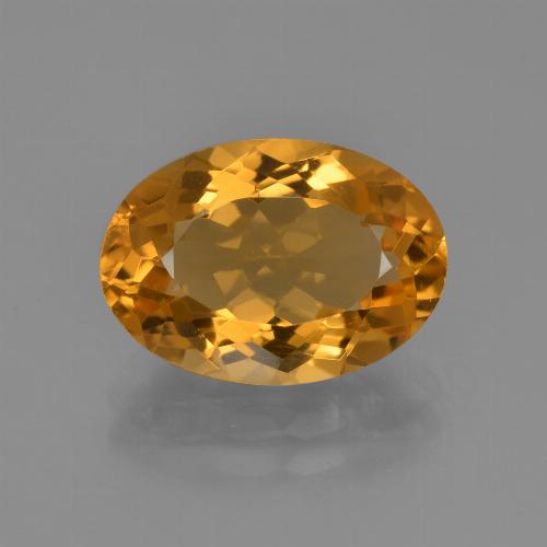 Or Citrine gemme - 4.7ct Ovale facette (ID: 453738)
