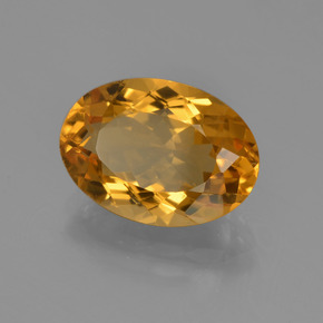 4.68 ct Golden Citrine Stone, Natural Citrine in Oval Facet Shape for Sale