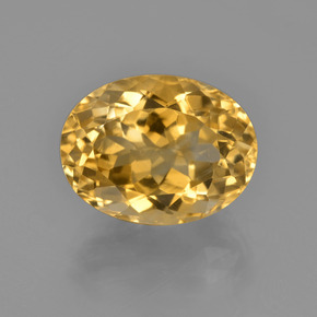 Medium-Dark Golden Citrine Gem - 5.6ct Oval Facet (ID: 453743)
