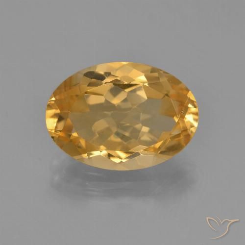 4.11ct Natural Orange-Gold Citrine, Oval, VVS-VS